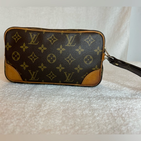 Louis Vuitton Marly Dragonne PM Clutch Bag Handheld Monogram Brown. - Picture 2 of 13